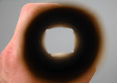 look in a round tube and see a square opening