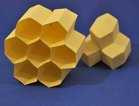 how to make beehive cells out of paper